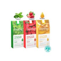 Folhas Prontas para Depilação Facial Buço Sobrancelha Depilflax 24 Unidades