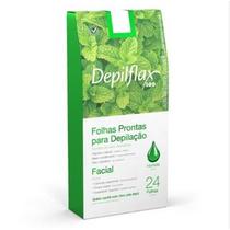 Folhas Prontas Para Depilação Facial com 24 unidades Depilflax