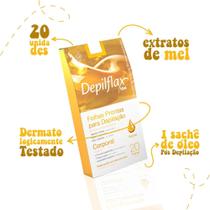 Folhas Prontas para Depilação Facial Depilflax 20 unidades