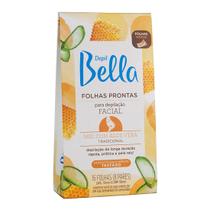 Folhas Prontas Para Depilação Facial Mel Com Aloe Vera 16 Folhas - Depil Bella