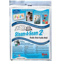 Folhas web fusíveis The Warm Company Steam-A-Seam 2 9x12 5/pacote Folhas web fusíveis The Warm Company Steam-A-Seam 2 9x12 5/pacote