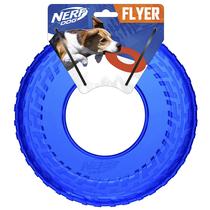 Folheto de pneu TPR translúcido aprimorado para cães Toy Nerf, azul