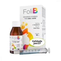 Foli B 30ml Avert Com Seringa Suplemento Vitamínico Para Cães E Gatos Foli B 30ml Avert Com Seringa Suplemento Vitamínico Para Cães E Gatos