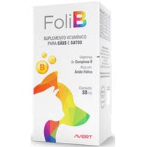 Foli B Suspensão Avert Vitamína para Cães e Gatos 30 mL Foli B Suspensão Avert Vitamína para Cães e Gatos 30 mL