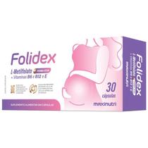 Folidex L-Metilfolato + Vitaminas B6 B12 e E 30 Cápsulas Maxinutri