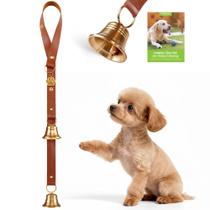 FOLKSMATE sineta de porta para cães em couro, som alto, para treinamento de xixi
