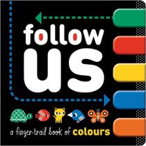 Follow US - Board Book With Five Vibrant tiras autocolantes Tabs