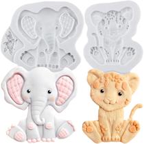 Fondant molda Lingzhi Elephant Lion Silicone para decoração de bolos Fondant molda Lingzhi Elephant Lion Silicone para decoração de bolos