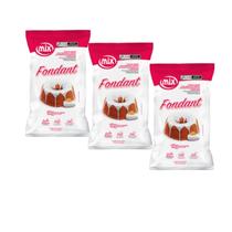 Fondant Pasta Açúcar Kit Com 3 Cobertura Extra Fina