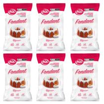 Fondant Pasta Açúcar Kit Com 6 Cobertura Extra Fina