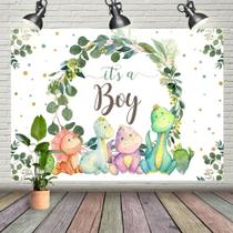 Fondo "Es Niño" para Baby Shower con Dinosaurio 2.1x1.5m Fondo "Es Niño" para Baby Shower con Dinosaurio 2.1x1.5m