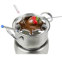 Fondue Eletrico Em Aço Inox Nostalgia 220V Chocolate Queijo