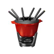 Fondue Queijo Chocolate Vermelho Panela Mineira 18cm 1,2L Fondue Queijo Chocolate Vermelho Panela Mineira 18cm 1,2L