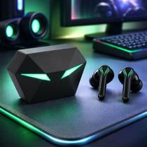 Fone Auricular Gamer Bluetooth Profissional 5.0 Som HiFi Sem Atraso 8H Bateria Display LED LE-2406