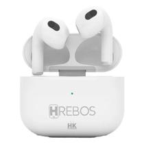 Fone Bluetooth 5.0 Branco Sem Fio Hrebos Hs-504