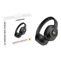 Fone Bluetooth 5.3 Headphone Gamer Monster 25 Horas Preto