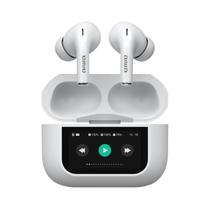Fone Bluetooth Aiwa AWTWSGPROW Sem Fio ANC Bluetooth 5.4 IPX4 Branco com Display Touch