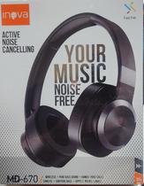 Fone bluetooth headphone com cancelamento de ruído inova