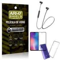 Fone Bluetooth HS-615 Mi 9 SE + Capinha Anti Impacto + Película 3D - Armyshield