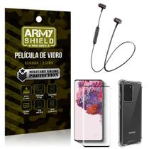 Fone Bluetooth HS-615 Samsung S20 Ultra + Capinha Anti Impacto + Película 3D - Armyshield