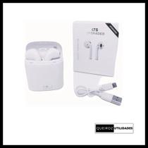 Fone Bluetooth I7s Upgraded Sem Fio, com Case Recarregável, Android e iOS