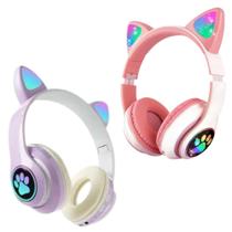Fone Bluetooth Infantil Gatinho LED Sem Fio Com Microfone Fone Bluetooth Infantil Gatinho LED Sem Fio Com Microfone
