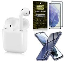 Fone Bluetooth LY-122 Galaxy S21 FE + Capinha Anti Impacto + Película 3D - Armyshield