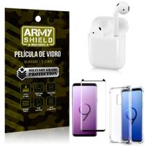 Fone Bluetooth LY-122 Samsung S9 + Capinha Anti Impacto + Película 3D - Armyshield
