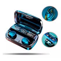 Fone Bluetooth M10 com Display LED e Estojo Powerbank Som Super Alto