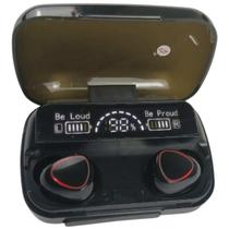 Fone Bluetooth M10 V5.3 Sem Fio Preto Com Microfone Tws Touch Display Função Powerbank Resistente a Água