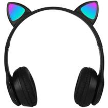 Fone Bluetooth Orelha De Gato Led Colorido (preto) Fone Bluetooth Orelha De Gato Led Colorido (preto)