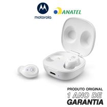 Fone Bluetooth Original Motorola Moto Buds 105, 6h de Reprodução Bluetooth 5.2 - Branco