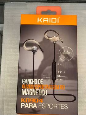 Fone Bluetooth Original Sport Kaidi Kd-904 Wireless - Preto Fone Bluetooth Original Sport Kaidi Kd-904 Wireless - Preto