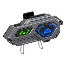 Fone Bluetooth para Capacete MTC001 Intercomunicador, LED, Rádio Voz 500m, HiFi, IPX5, 40h