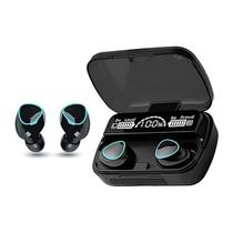 Fone Bluetooth Sem Fio M10 V5.3 Preto Com Display Led
