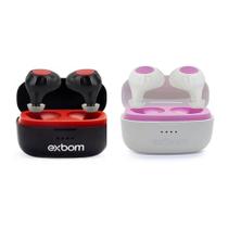 Fone Bluetooth Stéreo Mini Intra-Auricular Duplo Microfone - Exbom