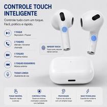 Fone Bluetooth TWS A Gold FNBT3 Som Potente Com Microfone iOS Android e ANC