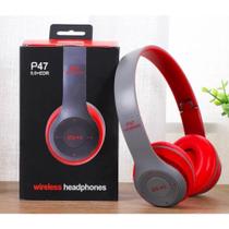 Fone Bluetooth Wireless Headphones P47 Micro SD Fm Vermelho Fone Bluetooth Wireless Headphones P47 Micro SD Fm Vermelho
