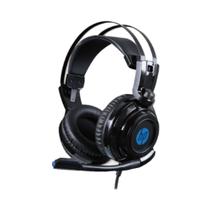 Fone c/mic game 1 p2+usb h200 led preto hp