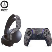 Fone Camuflado Headset PS 5 + Controle PS 5 Dualsense Camuflado Original Sony
