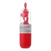 Fone com Fio e Estojo P2 Vermelho