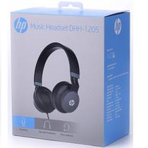 Fone com Microfone Dobravel DHH-1205 Preto HP Fone com Microfone Dobravel DHH-1205 Preto HP