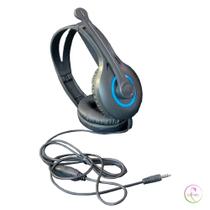 Fone com Microfone Headphone MAXXTRO X32 Preto com Detalhe Azul