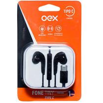 Fone com Microfone INTRA Auricular TINY USB-C OEX FN209 Preto