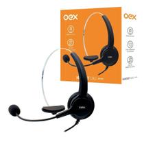 Fone com Microfone OEX Call HS101 RJ11 Preto