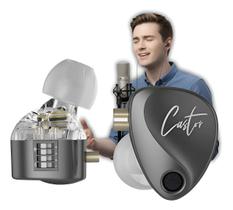 Fone De Alta Fidelidade Kz Castor Monitor De Palco - Black