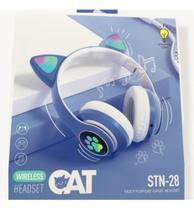 Fone de Gatinha(o) Sem Fio Com Led e Bluetooth - CAT