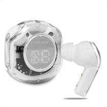 Fone de Ouvido Air39 Sem Fio Bluetooth Intra Auricular Display Led Transparente Bateria Longa Duração