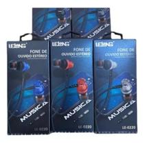Fone de ouvido alta definição com fio extra bass estéreo le0220