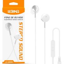 Fone de ouvido alta definição p2 com microfone stereo sound natural le0222